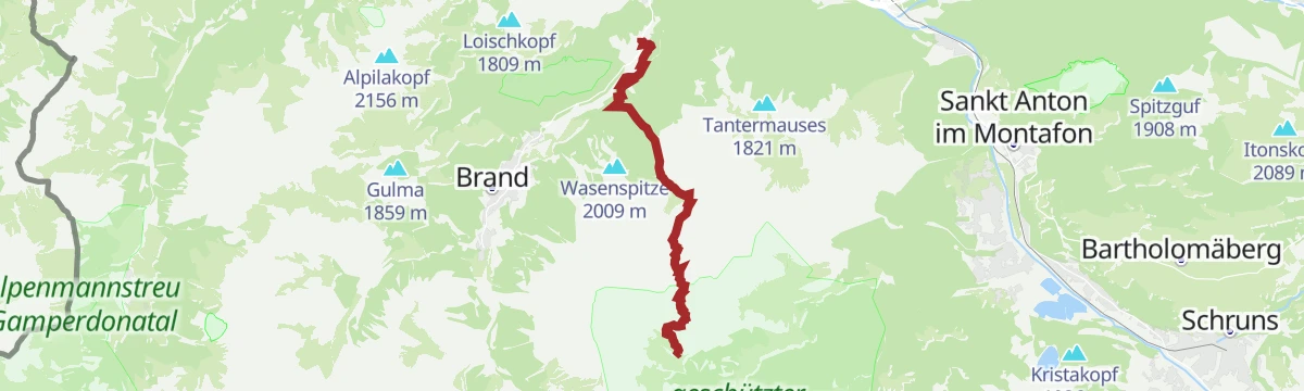 Route map: 2-Tages Tour Heinrich-Hueter/Sarotla Hütte (Etappe 2)